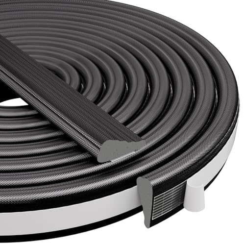 Wedge-Shape Window Weather Stripping Door Frame Seal Strip 196” Black,Upgrade Black Foam,Soundproofing,Draft Stopper,Winter Insulation,Noise Blocker, Gap Filler for Exterior Front Door Side - color: Black, size: 196"