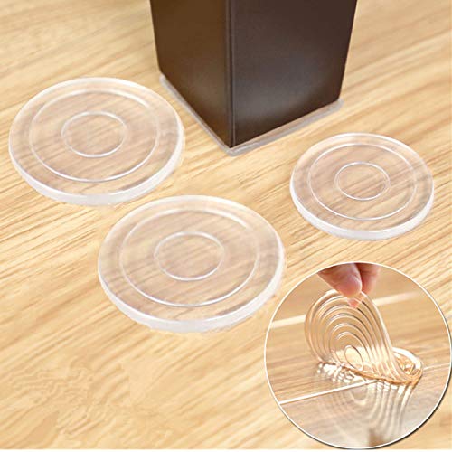 Non Slip Furniture Pads – Premium 8 pcs Furniture Grippers! Best SelfAdhesive Silicone Feet Furniture Legs– Ideal Non Skid Furniture Pad Floor Protectors for Fix in Place Furniture (40mm)