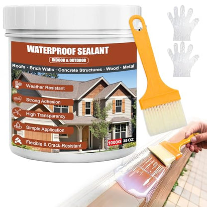 Invisible Waterproof Agent 35oz | Transparent Sealant for Bathroom, Shower, Concrete & Roof, Indoor/Outdoor Use - style: 35Oz