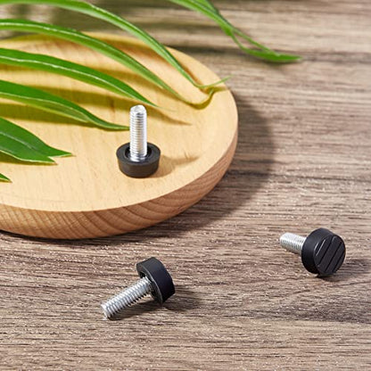 40 PCS M6 Thread Adjustable Furniture Levelers Screw in Threaded Outdoor Furniture Levelers Leveling Feet Screw Foot Levelers On Furniture Glide Leveling for Table, Chair, Furniture Legs