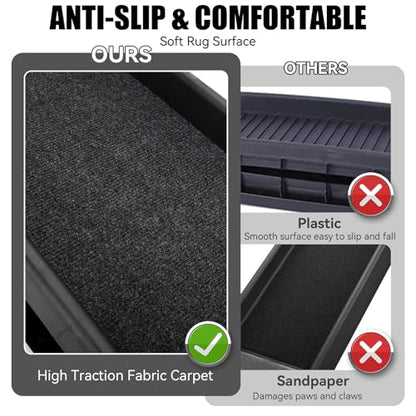 PawStep 51006 61 inch Portable Folding Pet Ramp with Carpet Great for Truck SUV Car - style: Non-Slip Pet Ramp