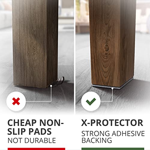 X-PROTECTOR Non Slip Furniture Pads – 4 PCS Premium Furniture Grippers 6"! Best SelfAdhesive Rubber Feet Furniture Feet – Ideal Non Skid Furniture Pad Floor Protectors – Keep Furniture in Place! - size: 6 inch 4 Square