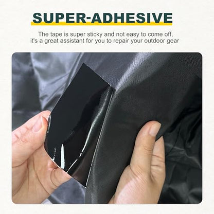 TIANLDD Waterproof Repair Tape for Fabric,RV Awning,Boat Covers,Tents,Tarp,Heavy Duty Outdoor Repair Patch - 2.8IN x 30FT（Black）