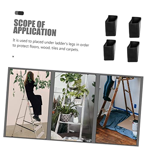 ORFOFE 4pcs Non-Slip Ladder Pad Staircase Step Treads Stair Protectors for Carpeted Stairs Easy Install