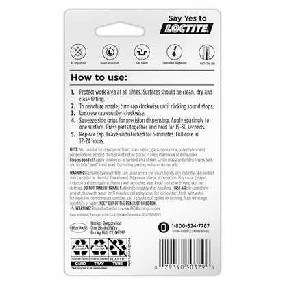 Loctite Super Glue Gel Control, Clear, 0.14 fl oz Bottle, Pack of 3 - size: 3 Pack