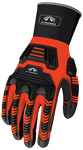 Pyramex Safety GL801M Ultra Impact Maximum Duty Work Gloves, Medium - size: Medium