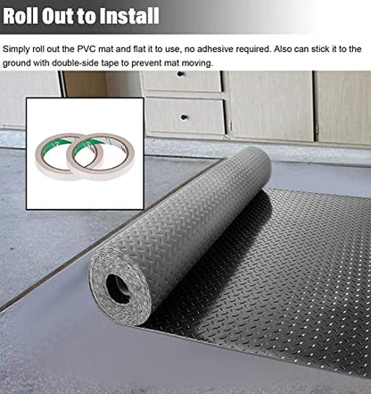 Non-Slip Office Floor Protector Mat - Durable Rubber Outdoor Mat for Patio & Balcony, Heavy-Duty Floor Rolls, 0.5mm Thick (0.5X8m/1.6X26.2ft) - size: 0.5X8m/1.6X26.2ft
