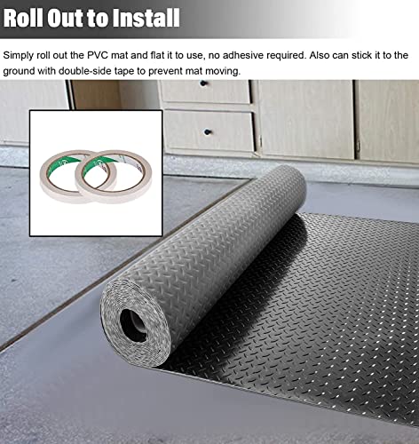 Rubber Outdoor Floor Protector Mat - Non-Slip Patio & Balcony Mat, Heavy-Duty 0.5cm Thick, 1.6x4m/1.6x13ft - Durable, Waterproof, Ideal for Home & Office Use - size: 0.5X4m/1.6X13ft
