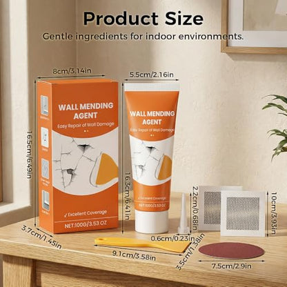 Drywall Repair Kit Hole Repair Patch Kits Wall Spackle Repair Paste Wall Mending Agent Quick Fix Solution, Wall Mending Agent, Wall Spackle with Scraper (1PC) - color: 1PC