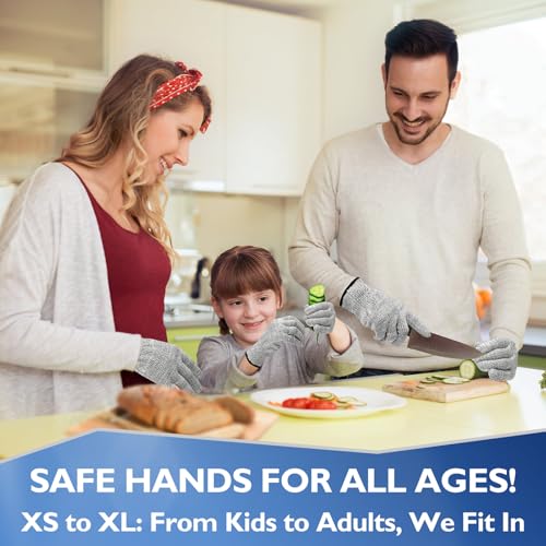 Cut Resistant Gloves, Level 5 Protection, Food Grade Safety Gloves for Mandolin Slicing, Multiple Sizes - size: Medium