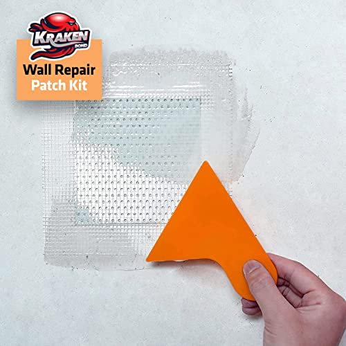 Kraken Bond Drywall Patch Repair Kit - (12x8 fl.oz.) Easy to Use Wall Patch Repair Kit for Drywall Hole & Cracks, Includes Aluminum Self-Adhesive Patch, Grit Sandpaper, Plastic Putty Knife, 12 Pack - size: 12 Pack