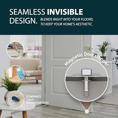MEGA HANDLES Magnetic Door Stopper, Invisible Concealed Flush Mounted Magnetic Door Catch, Quick Install Wall Protector Magnet Door Stopper - 1.7 Inch - size: 1 Pack