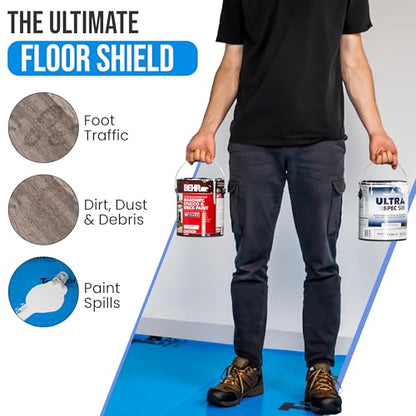 Temporary Floor Protection for Renovation, Painting, Construction - 40" x 90 ft, Covers 300 sqft (10, Pounds)