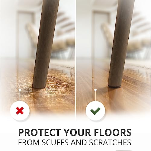 X-Protector Felt Furniture Pads - 24 Pcs 2" Round - Chair & Floor Protectors - For Hardwood Floors - Protect Your Floors! (Brown) - size: 2" 24 Brown, Round