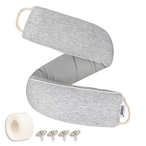 TORRAMI 36" Door Draft Stopper Under Bottom Insulation Noise Air Stopper 2.1LB,Wind Proof Guard Seal for Doors and Windows - Light Gray - color: Light Gray, size: 36 inch