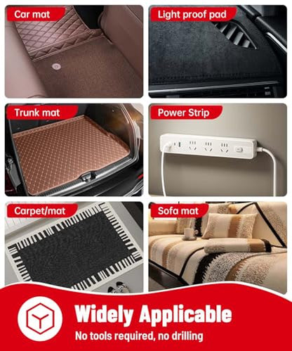 PHIXBEAR Hook and Loop Strips with Super Adhesive Heavy Duty, Heat Resistant Waterproof, Outdoor or Indoor Use, 16 Sets Black 1.57x1.97 Inch - size: 1.57x1.97 Inch（16 Sets）
