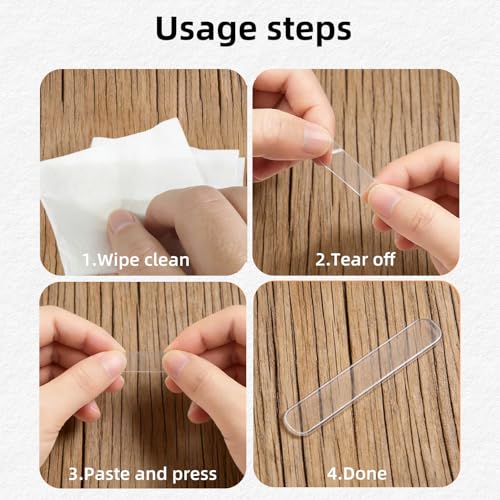 50 PCS Door Silencer Long Strip - Self-Adhesive High Transparent Rubber Cabinet Door Bumper for Slamming Pads, Anti-Collision Quiet Closure for Home, Office & Cabinets