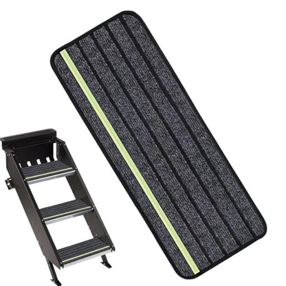 Landing Mat, Carpet Stair Treads for Wooden Steps, Anti Slip Carpet Stair Mat with Self Stick Adhesive, Foldable Protective Rug for Staircase, Camping Vehicle Use