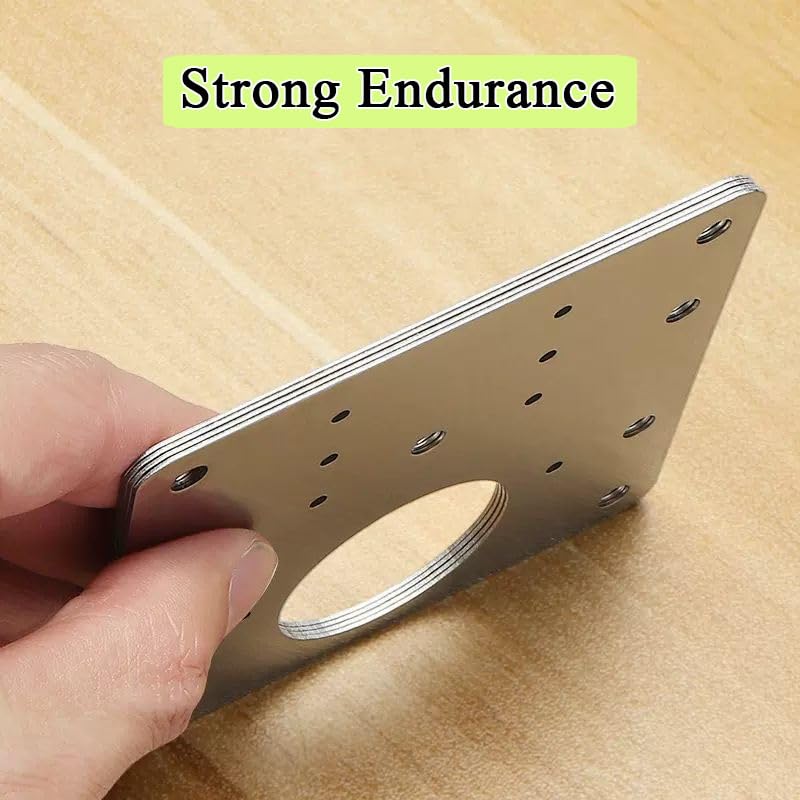 4pack Hinge Repair Plates, Cupboard Door Hinge Replacement Plate Kit with 24pcs Screw, Flat Stainless Steel Kitchen Cabinet Fixing Joining Wardrobe Mending Bracket with Holes, 9x9cm, Silver - color: 4pcs 9x9cm