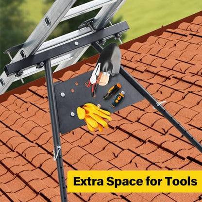 Ladder Stabilizer, Ladder Stabilizer for Roof, Wall Ladder Standoff Premium Steel, Adjustable Leg 20.4-29.5" Ladder Stabilizer withstands 300 LBS Weight Rating