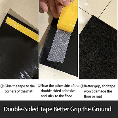 Oil Drip Pan Protection Mat - Washable 36x72 Inches, Rubber Backed, Safeguards Floor from Spills & Stains - size: 36 X 72 Inches