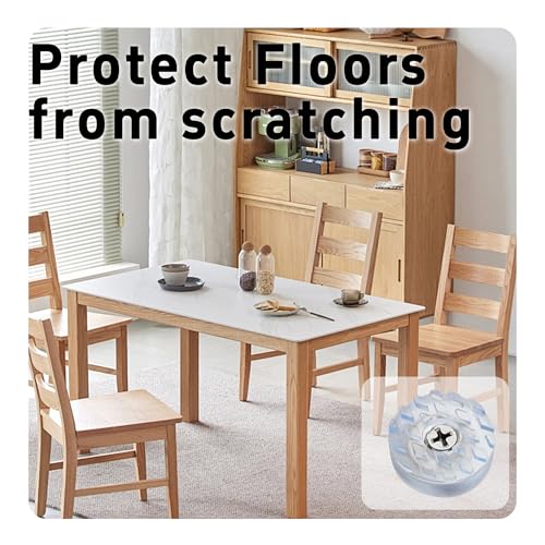 16PCS 1” Transparent Round Furniture Pads, Non-Slip Heavy Duty Screw-on Furniture Feet, Noise-Canceling Silicone Sliders for Table Desk Chair Sofa Legs - size: 1"