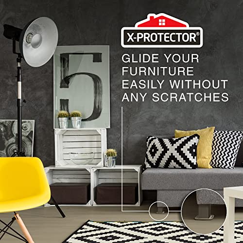 Furniture Sliders for Hardwood Floors X-Protector 12 PCS - 2” Furniture Floor Protectors – Beige Furniture Coasters – Carpeted Pads – Moving Furniture Pads Sliders! - size: 2 Inch 12 Pcs Square Beige