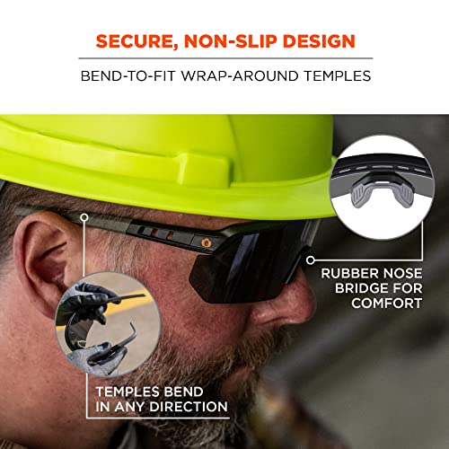 Ergodyne Skullerz Aegir Safety Glasses, ANSI Z87.1+ - color: Smoke Lens