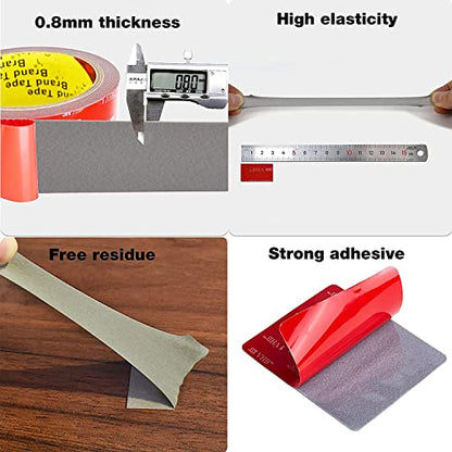 3M Double Sided Tape Heavy Duty 3pcs 4in x 8in Mounting Tape Pad Sticker Strong Adhesive Tape Waterproof Foam Tape for Indoor and Outdoor - size: 3pcs 4in x 8in
