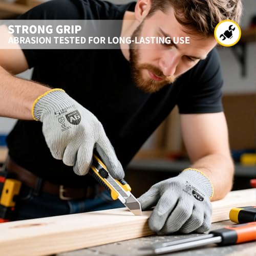 Cut Resistant Work Gloves, ANSI A6, PU Coated Palms for Flexible No Slip Grip, Food Grade, Abrasion Resistant - size: 2 PAIRS - S