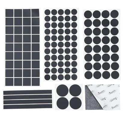 Jayen 132 Pcs Non Slip Self-Adhesive Silicone Cuttable Furniture Pads, Anti-Sliding Anti-Scratch Rubber Floor Protectors for Any Furniture and Appliances - Black (Matte) - size: Black