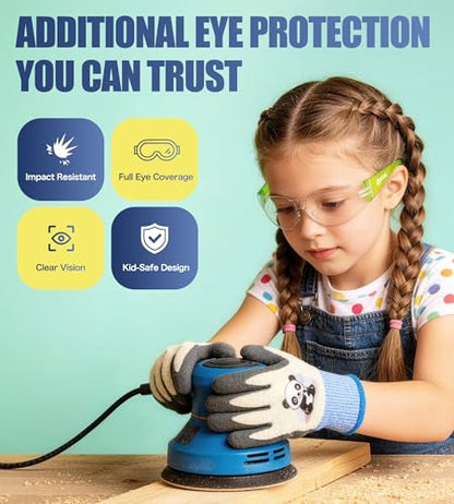 AnTools 6-Pack Kids Safety Glasses, ANSI Z87.1 & EN166 Certified Youth Protective Eyewear, Anti-Fog UV Protection, Scratch-Resistant, Lightweight for School, DIY & Outdoor Activities, Multicolor