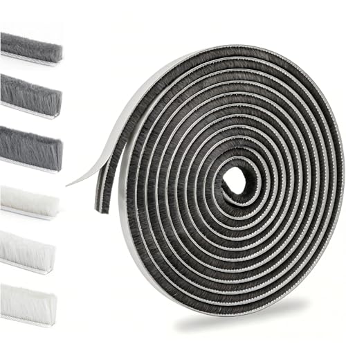 Bruiefpap 39.4FT Weather Stripping for Doors and Windows, Self-Adhesive Soundproofing Door Seal, Door Insulation for Sliding, Exterior, Frames and Front, 0.35'' Wide x 0.35'' Thick, Grey - color: Gray, size: 39.4FT, 0.35'' Wide X 0.35'' Thick