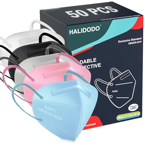 KN95 Face Mask 5-Ply Breathable & Comfortable Filter Safety Mask - color: 50pcs-mtc Iii, size: 50 Count (Pack of 1)