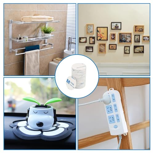 100Pieces Double Sided Foam Tape Round Strong Pad,25 × 25mm Heavy Duty Mounting Tape,Idea for Photo Album Walls, Hooks, Small Mirrors, Office Decor. - size: Round-100pcs