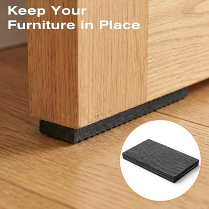 30 Pcs Non Slip Furniture Pads Furniture Grippers Hardwood Floors Thick Self Adhesive Feet Anti Slide Furnitures Floors Protectors Non Skid for Furnitures Legs for Keep Couch Stoppers