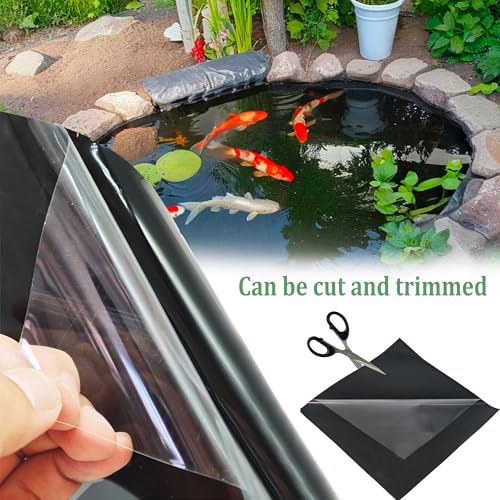 Pond Liner Seam Tape Single Sided, Waterproof Pond Repair Kit Butyl Rubber for EPDM PVC Outdoor Pond Liner Leak Repair Long-Lasting Easy to Apply - size: 8" X 8"