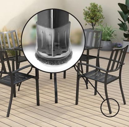 Slipstick GorillaOutdoor Berber Furniture Feet Pads with Clear Sleeve Sock (8 Pack) Outdoor Furniture Sliders for Round & Square Legs, Medium - size: Universal Medium