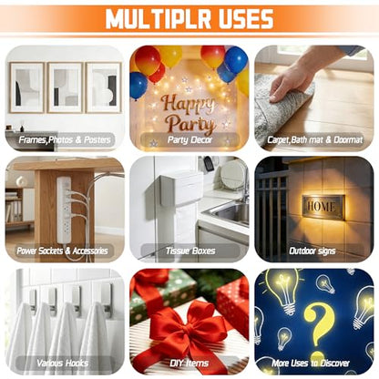Double Sided Tape Heavy Duty, 1.18" x 120" Clear Double Sided Mounting Tape, Removable and No Residue for Indoor and Outdoor Use, Picture Frames and Home Decor, 10 Feet