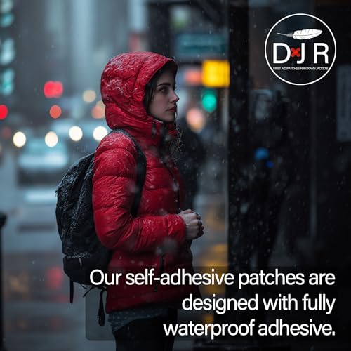 Down Jacket Repair Patches - Self-Adhesive Down Jacket Repair Patches | Waterproof, Tear-Resistant, Pre-Cut Patches | 7-Piece Set for Outdoor Gear, Sleeping Bags & Tent - color: Burgundy