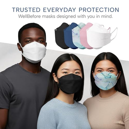 Well Before Welcome Series 3D KN95 Face Mask, Regular, Pack of 50 - color: Marble