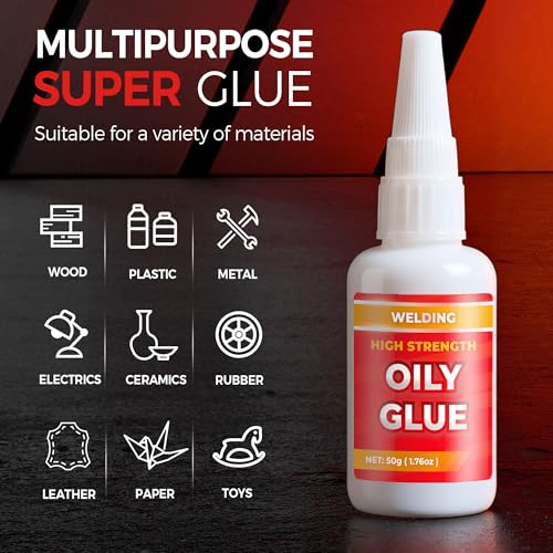 3 PCS Welding High-Strength Oily Glue, Welding Super Glue Gel Instant Adhesive Powerful Universal Glue for Metal, Plastic, Wood, Glass, Ceramics, Leather