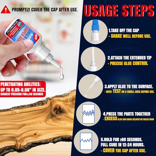 20g Thick CA Glue (3000 CPS), Instant Clear Cyanoacrylate Glue for Wood, Glass, Metal, Paper, Leather, Plastic, Ceramic, Rubber, Jewelry, Woodworking, Hobby Models, and Craft Project - size: Clear/3000CPS