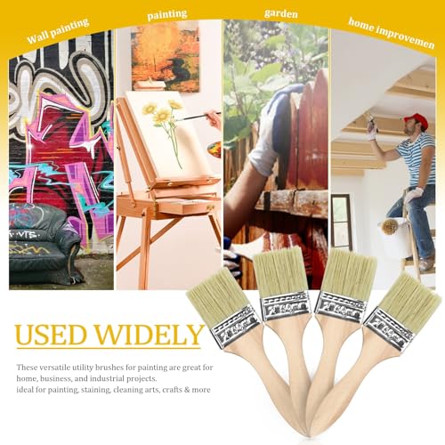 48 Pack 2 Inch Paint Brushes, All-Purpose Chip Brush Set for Painting, Stains, Varnishes, Epoxy, Glue, Crafts, Walls & Wood Furniture
