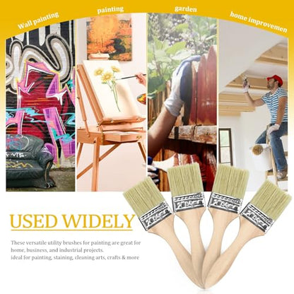 48 Pack 2 Inch Paint Brushes, All-Purpose Chip Brush Set for Painting, Stains, Varnishes, Epoxy, Glue, Crafts, Walls & Wood Furniture