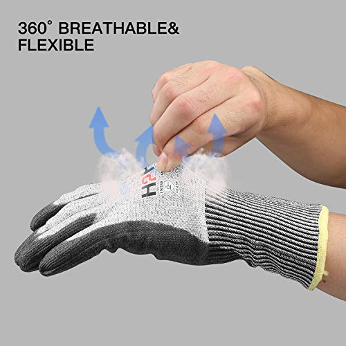 Cut Resistant Gloves Level A6 Cut Proof Work Gloves Smart Touch - color: 1 Pair, size: Large (Pack of 1)