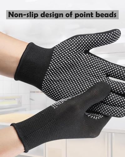 24 Pairs Work Gloves Bulk - Anti-slip Lightweight Gloves -Thin Glove for Driving Construction Cycling Working - color: Black