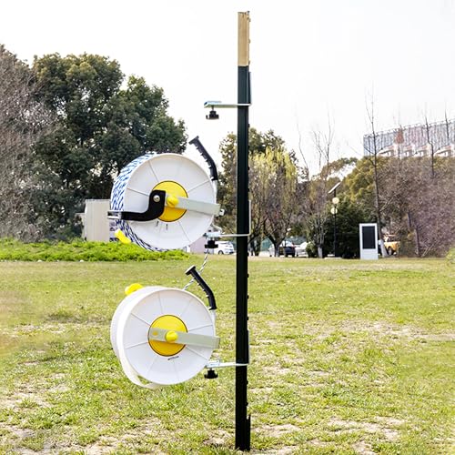 4 Pack T-Post Mounting Bracket, Electrical Wire Spool Rack, Wire Reel Holder Stud Reel Accessories, Retractable Extension Cord Reel Fixed Tool, for Hanging Wire Reels on Studs