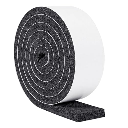 Yotache Open Cell Air Conditioning Weatherstrip Insulation Foam 2" x1/2", Self Adhesive Flame Retardant Seal Strip, 6.5 Feet Long - size: (2"×1/2") 6.5FT