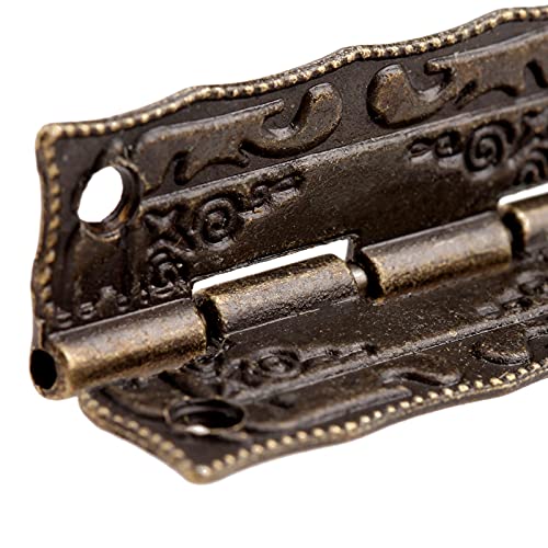 dophee Retro Decorative Lock, Latch Hasps, Pulls Handles, Hinges and Corner Brackets Hardware Kit for Jewelry Box Cabinet Wooden Box Handcrafts Project - style: Corner Bracket Kit